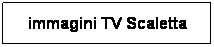 Casella di testo: immagini TV Scaletta
