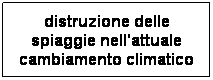 Casella di testo: distruzione delle spiaggie nell'attuale cambiamento climatico
